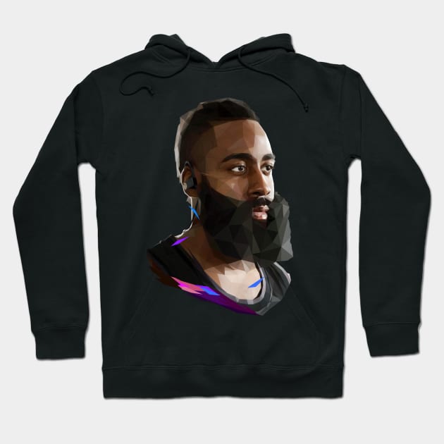 James Harden low poly Hoodie by pxl_g